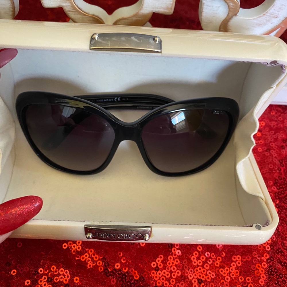 Jimmy Choo Black Sunglasses Sleek Accessories